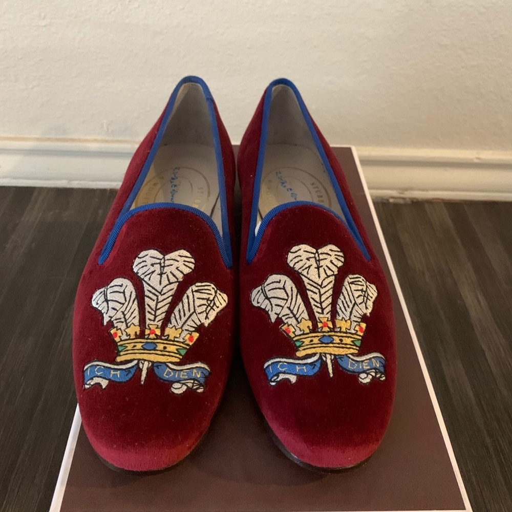 Stubbs & Wootton Velvet Round-Toe Loafers